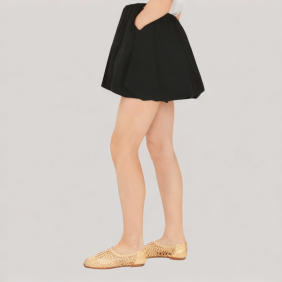 elastic waist bubble skirt