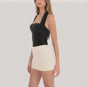 Sweet sequined miniskirt