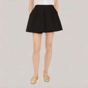 Black wavy miniskirt