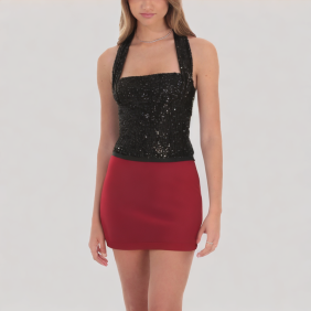 Bow A-line skirt