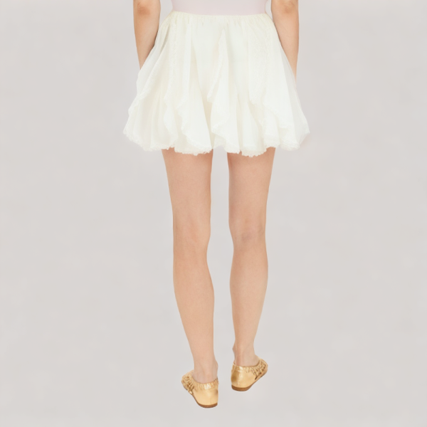 Pleated loose A-line skirt