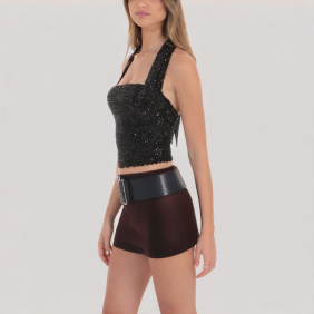 Retro high waist casual skirt