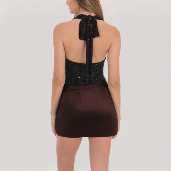 Retro high waist casual skirt