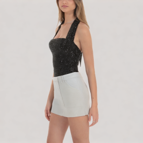 Fashion pocket hem skirt