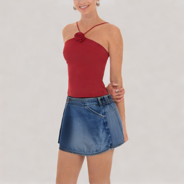 Simple mid-waist skirt