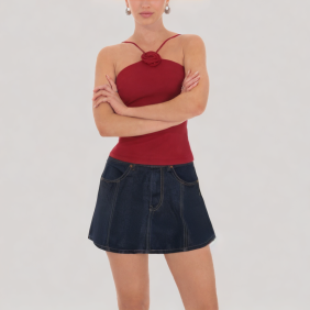 Simple denim skirt