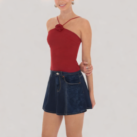 Simple denim skirt