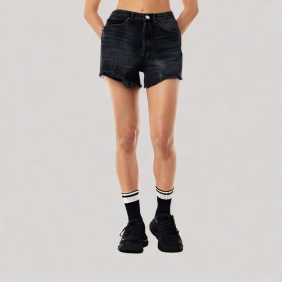 Comfortable ripped denim shorts