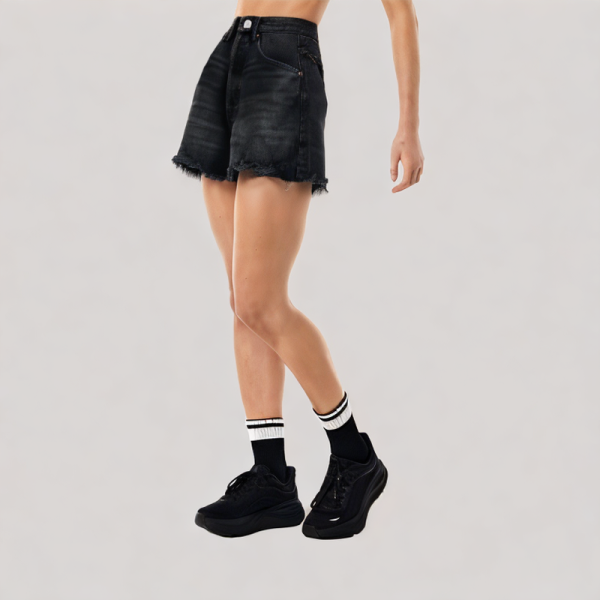 Comfortable ripped denim shorts