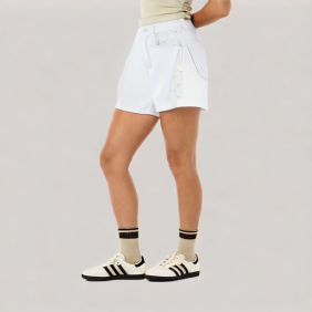 hollow embroidered shorts