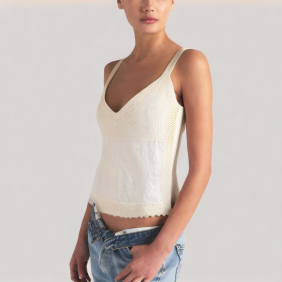 V-neck knitted camisole top