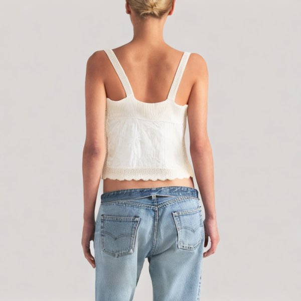 V-neck knitted camisole top