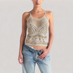 openwork knitted camisole top