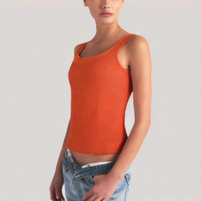 Simple sequined knitted camisole top