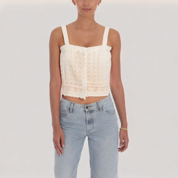 Sweet and fashionable suspender top