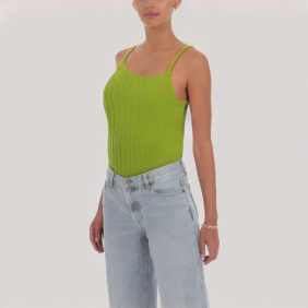 Solid color knitted thin camisole top