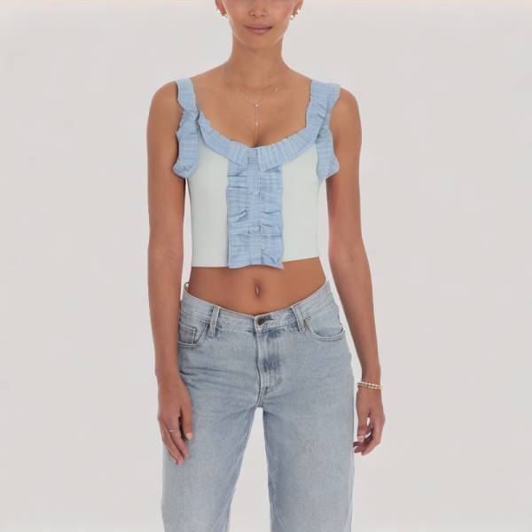 Checkered Patchwork Camisole